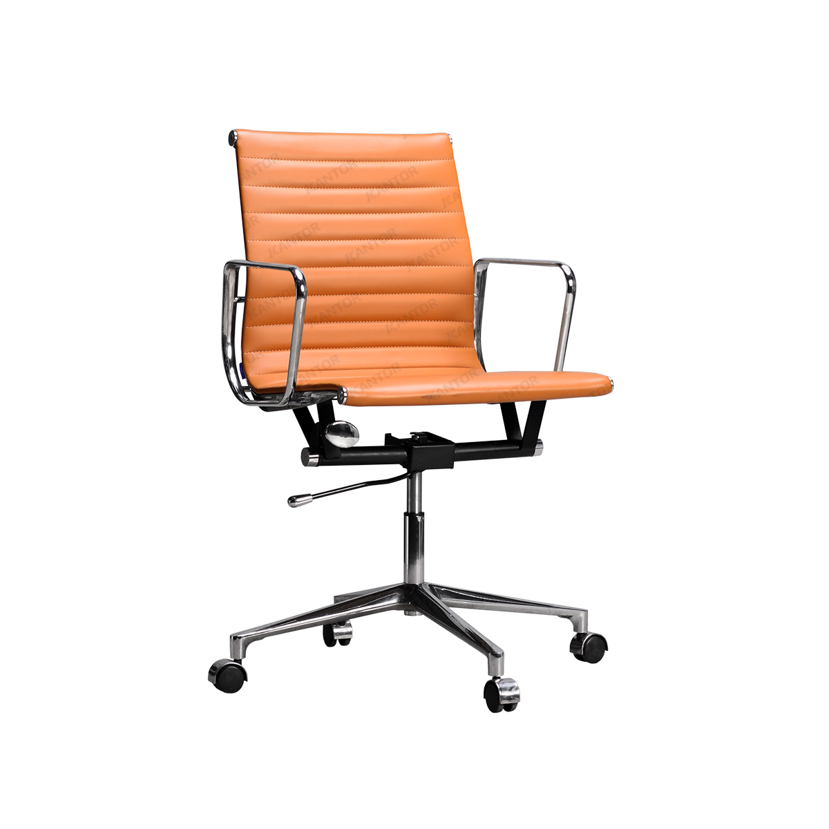 Kursi Kerja INDACHI Finley II dengan kaki aluminium dan tilting mechanism ergonomis.