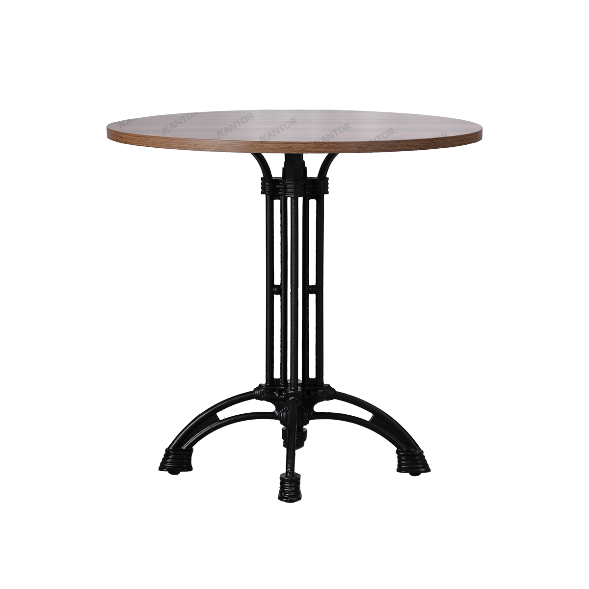 Meja Cofemo Louisiana bundar minimalis finishing walnut elegan Tersedia di 1Kantor.com