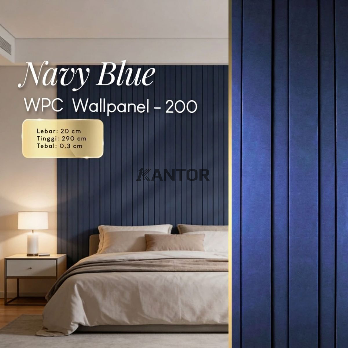 Fluted Wall Panel MEVVAH berbahan WPC dengan desain garis vertikal tersedia di 1kantor.com