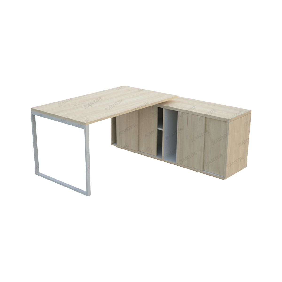 Meja Manager FIRM SNO Manager L Desk Desain modern berbentuk L