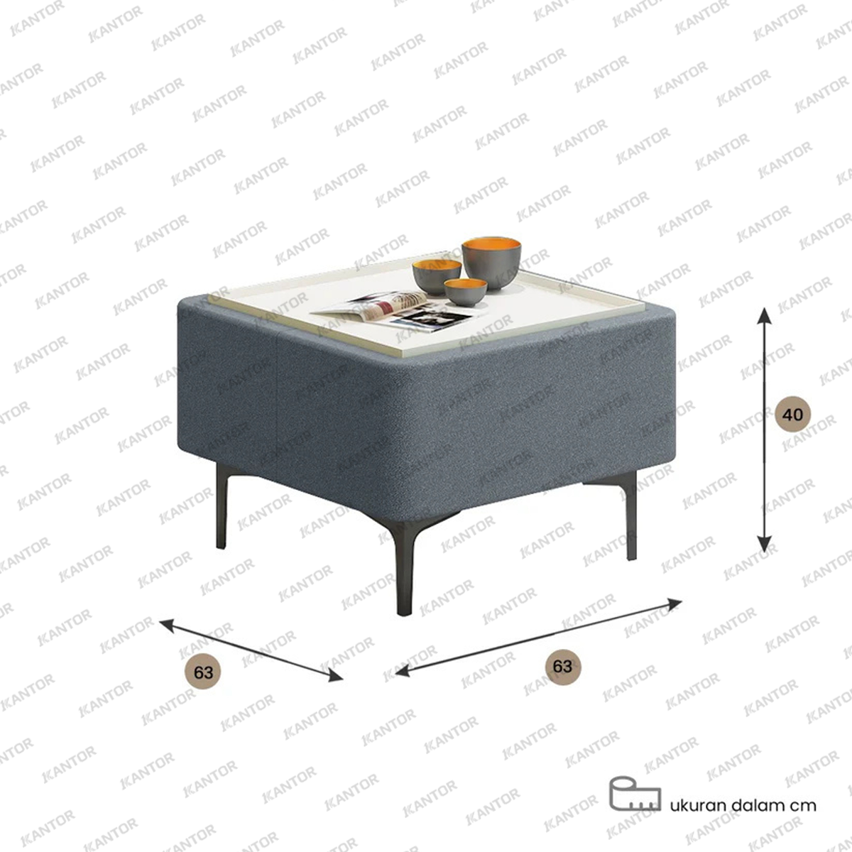Meja kopi modern dengan top dapat dilepas dan tampilan bersih – Tersedia di 1Kantor.com