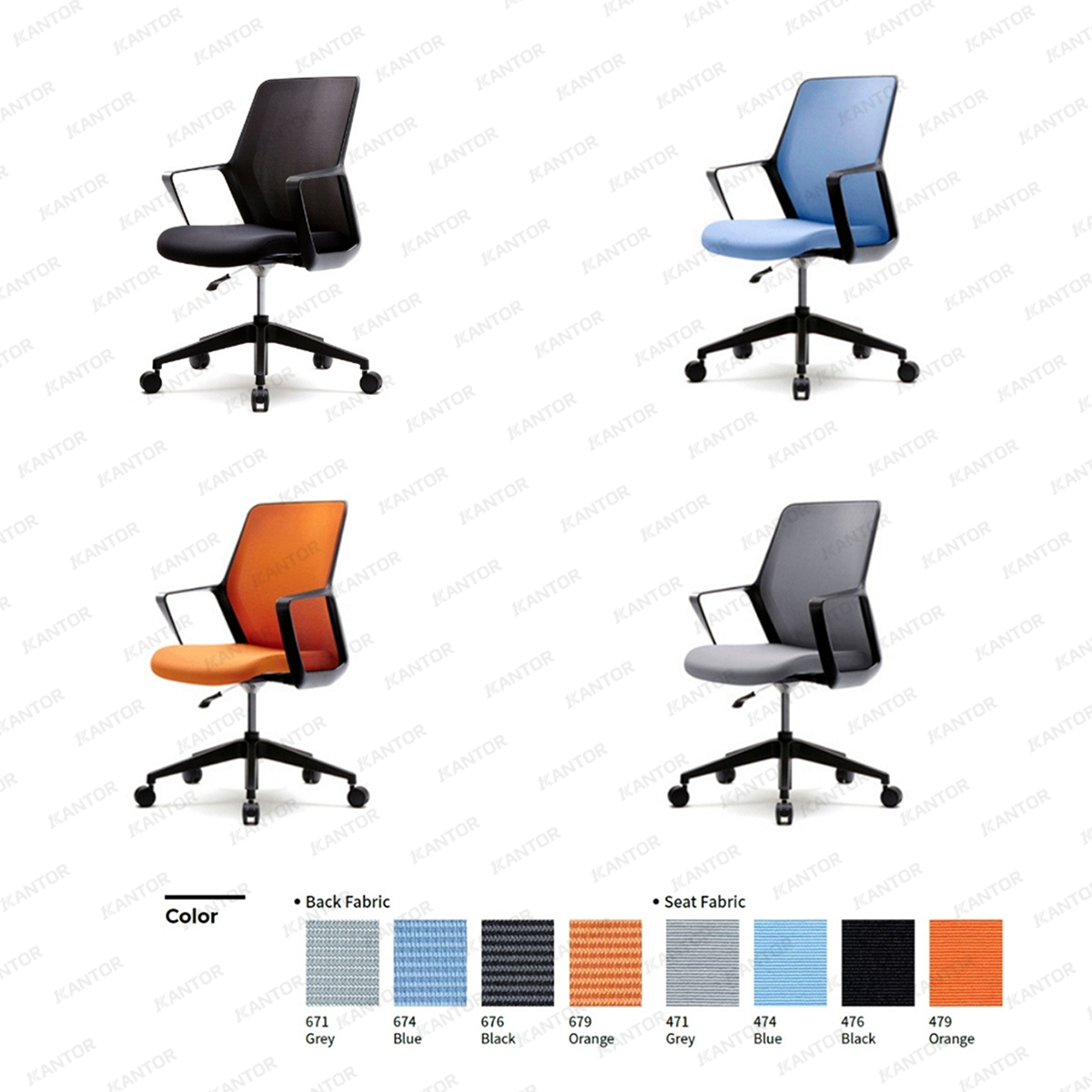 Kursi Kantor FLO Chair Black Profesional elegan untuk ruang kerja formal