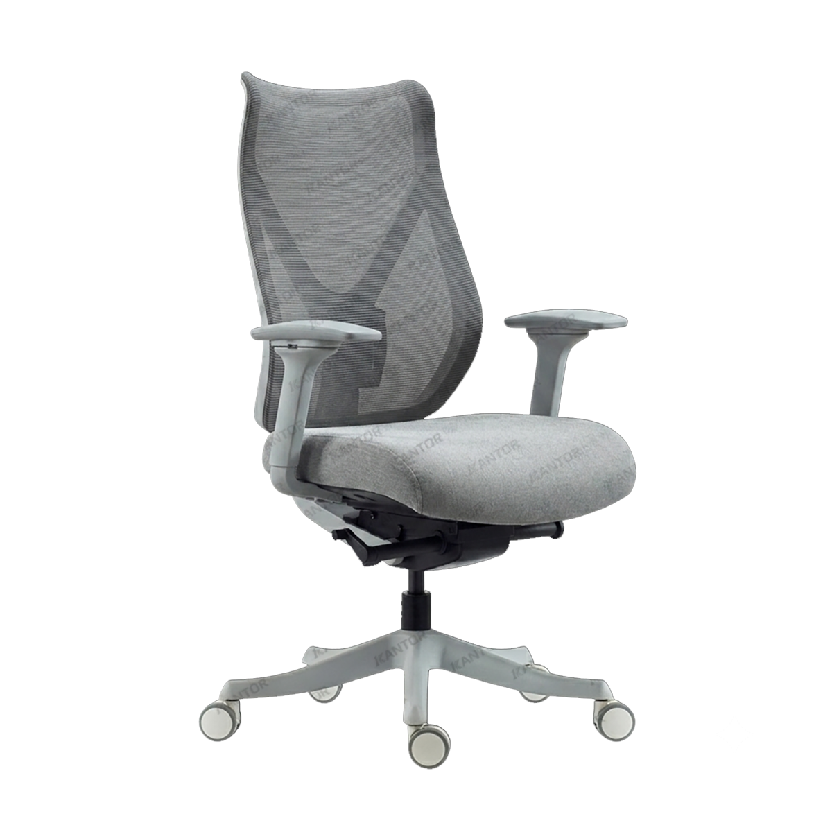 Kursi Kerja Hermes Frame Grey Ergonomis dengan sandaran mesh breathable