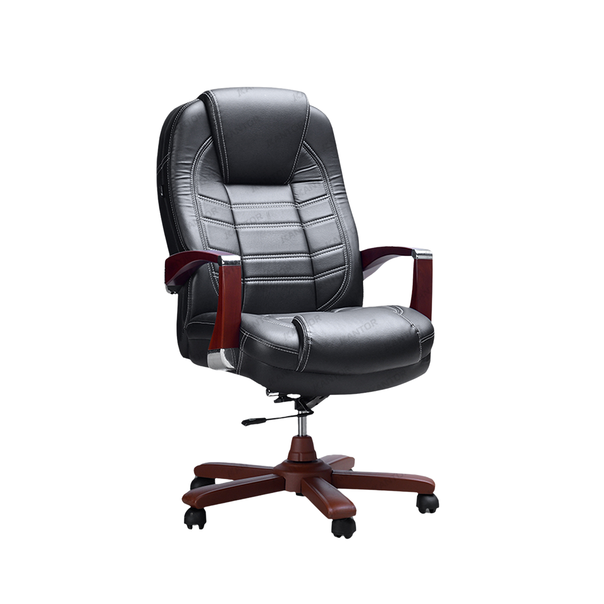 Kursi direktur Ergotec LX949W6 elegan dengan kaki kayu premium – Tersedia di 1Kantor