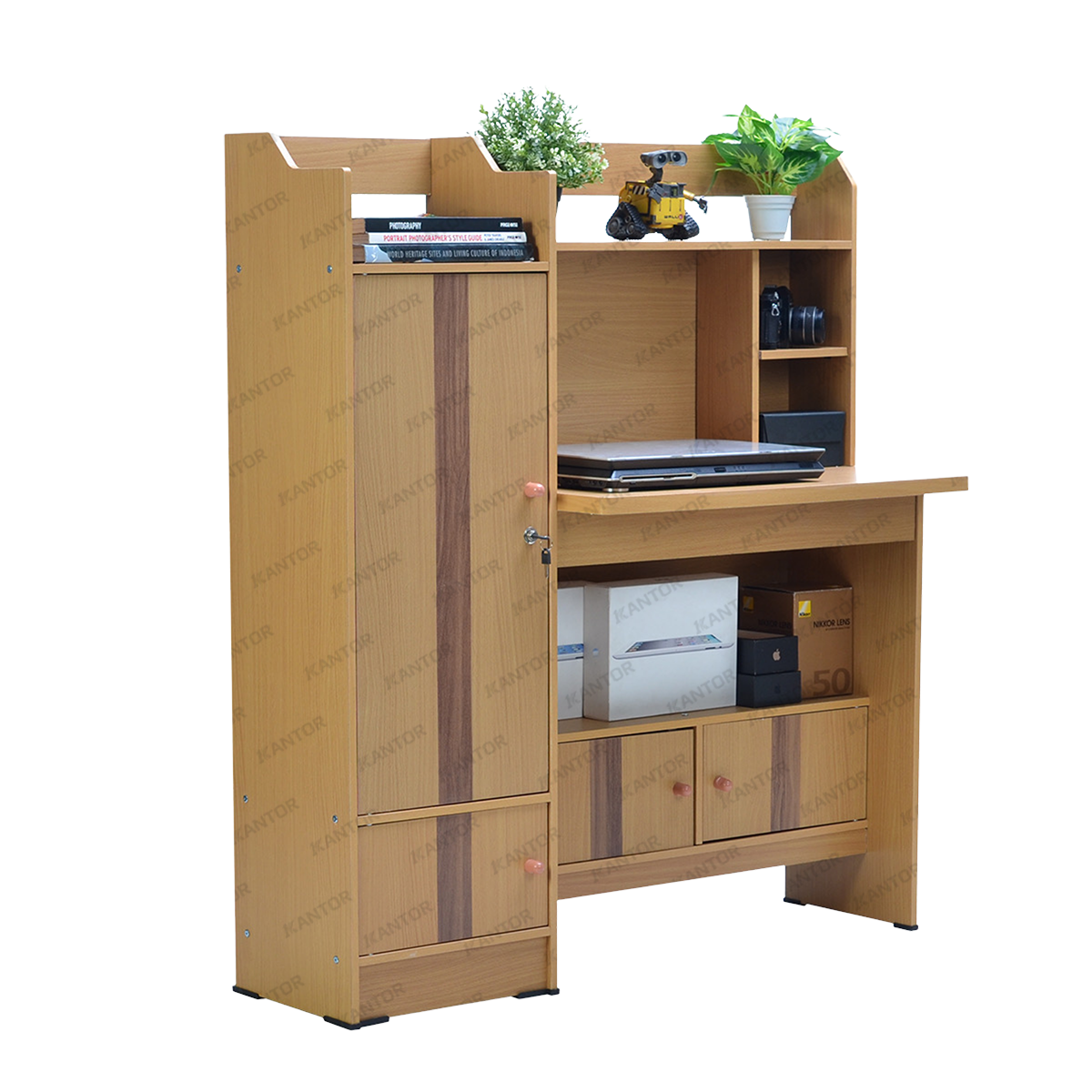 Meja belajar kokoh dengan rak penyimpanan luas dan desain modern – Tersedia di 1Kantor.com