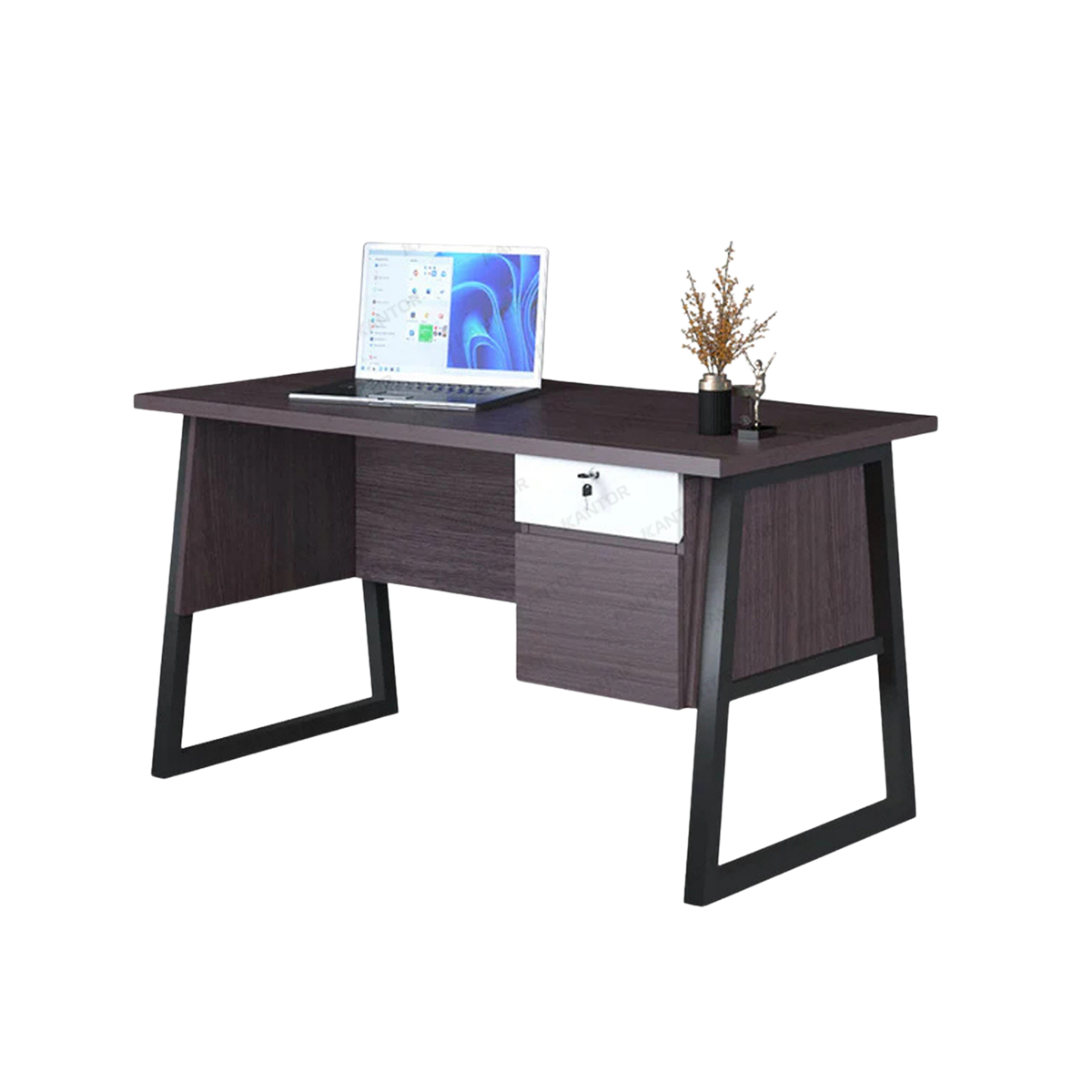 Meja Kantor Siantano OT 122 desain modern Grey Ashtree untuk office table ruang kerja