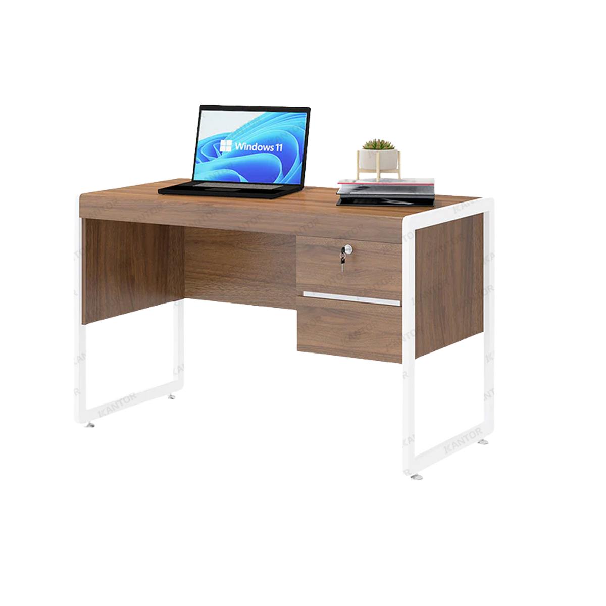 Meja Kantor Siantano OT 123 desain modern Romanian Walnut untuk office table ruang kerja