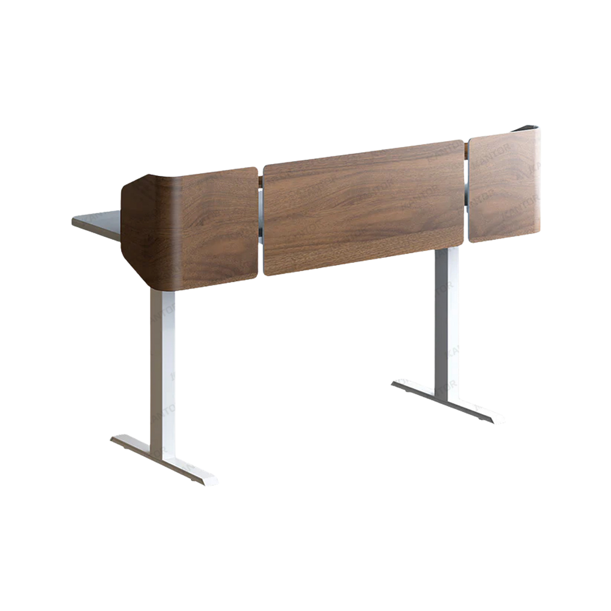 Meja kantor LT-ST-01 finishing PVC sheet grey dengan rangka metal kokoh