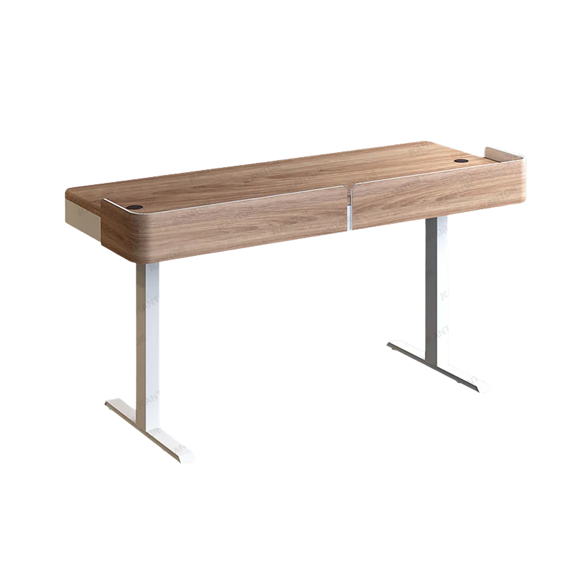 Meja kerja LT-ST-02 desain minimalis white gloss dengan material kokoh