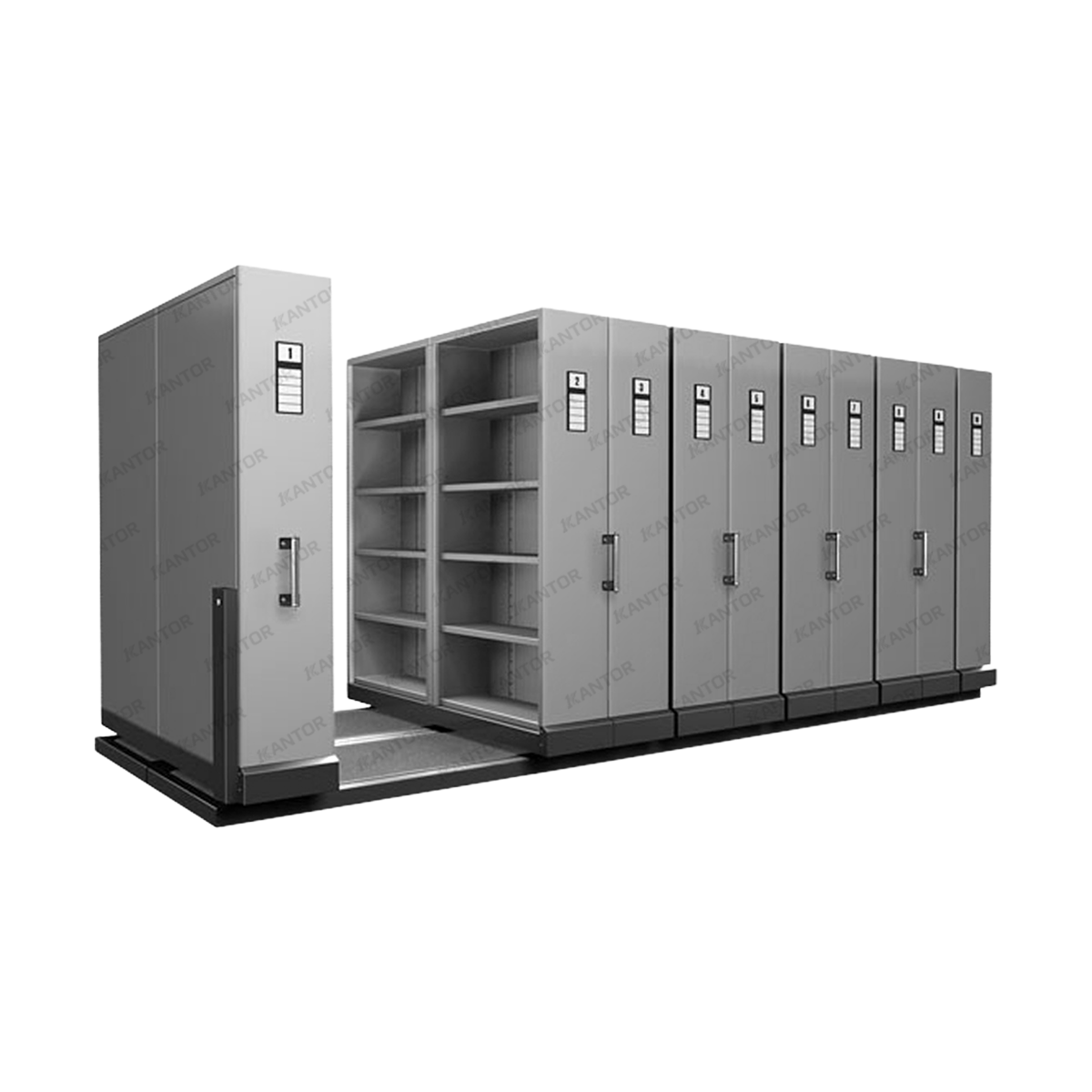 Mobile file manual Alba Metal solusi penyimpanan ruang sempit — Tersedia di Satu Kantor