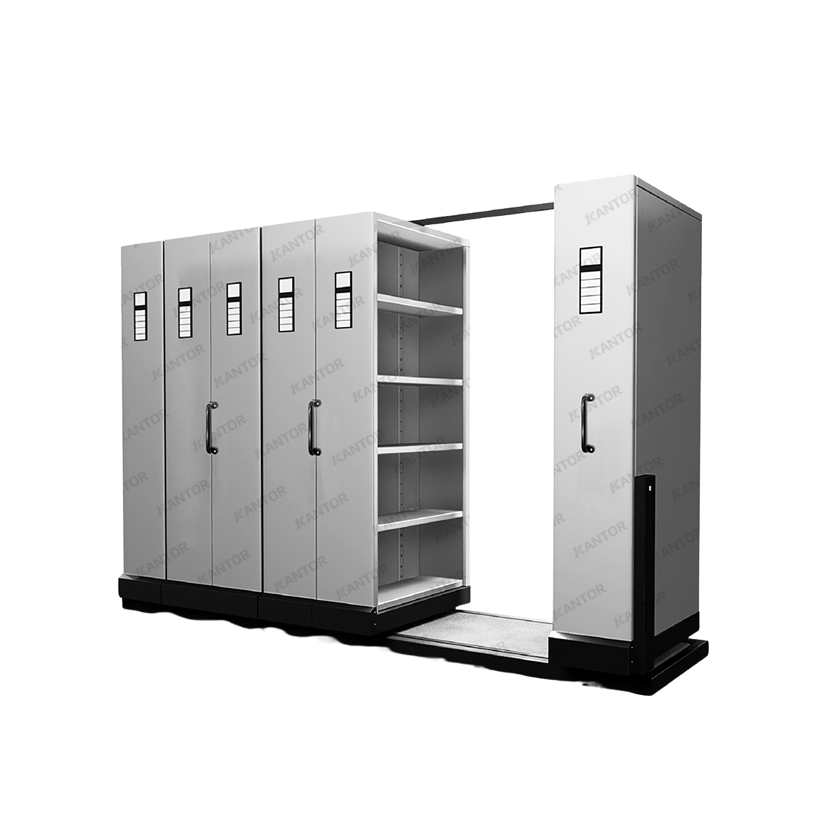 Lemari arsip mobile Alba Metal sistem geser hemat ruang — Tersedia di 1Kantor.com
