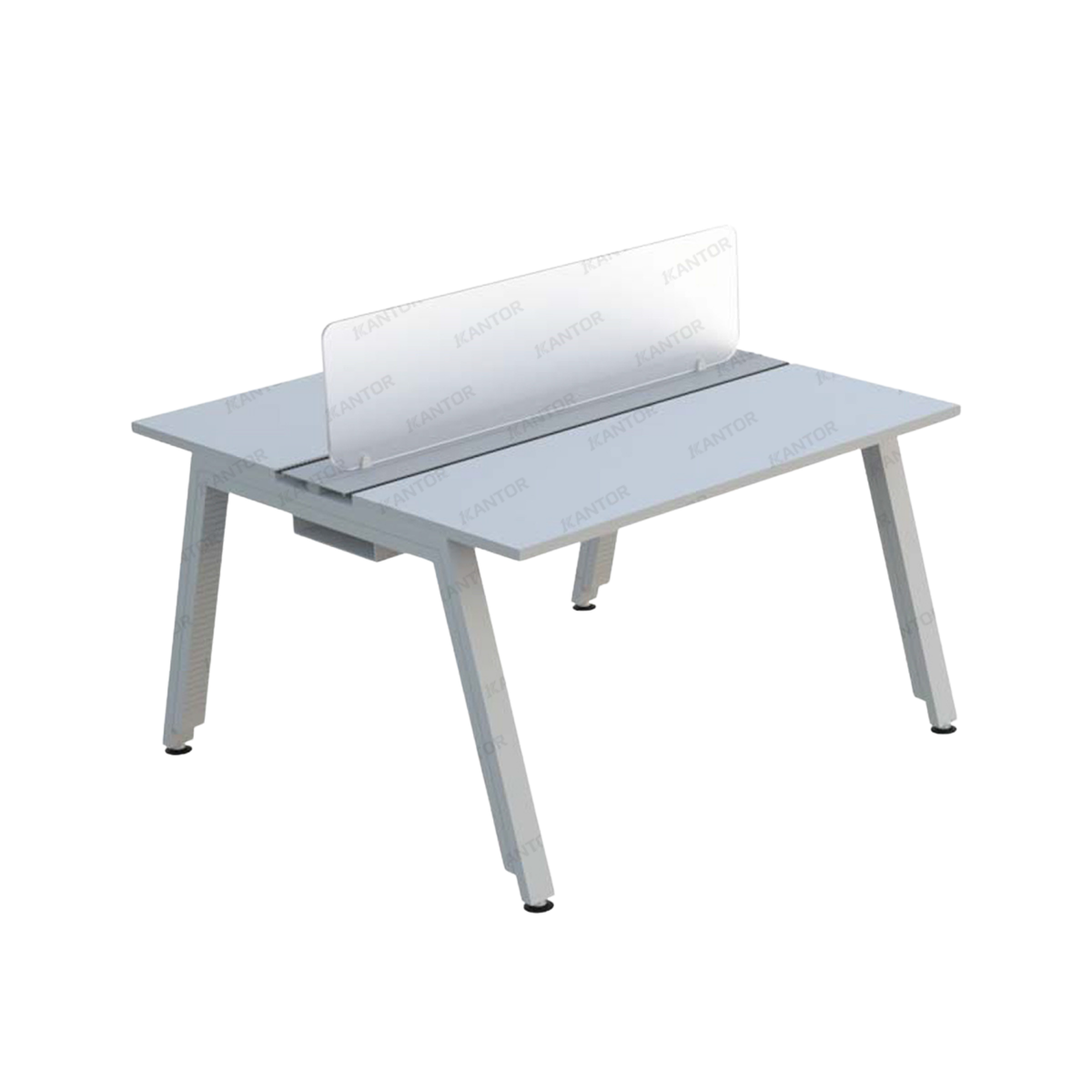 Meja Workstation FIRM Workstation Desk 2 Orang Desain modern dengan partisi acrylic