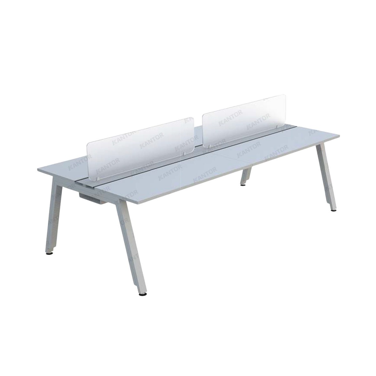 Meja Workstation FIRM Workstation Desk 4 Orang Area kerja kolaboratif untuk empat pengguna