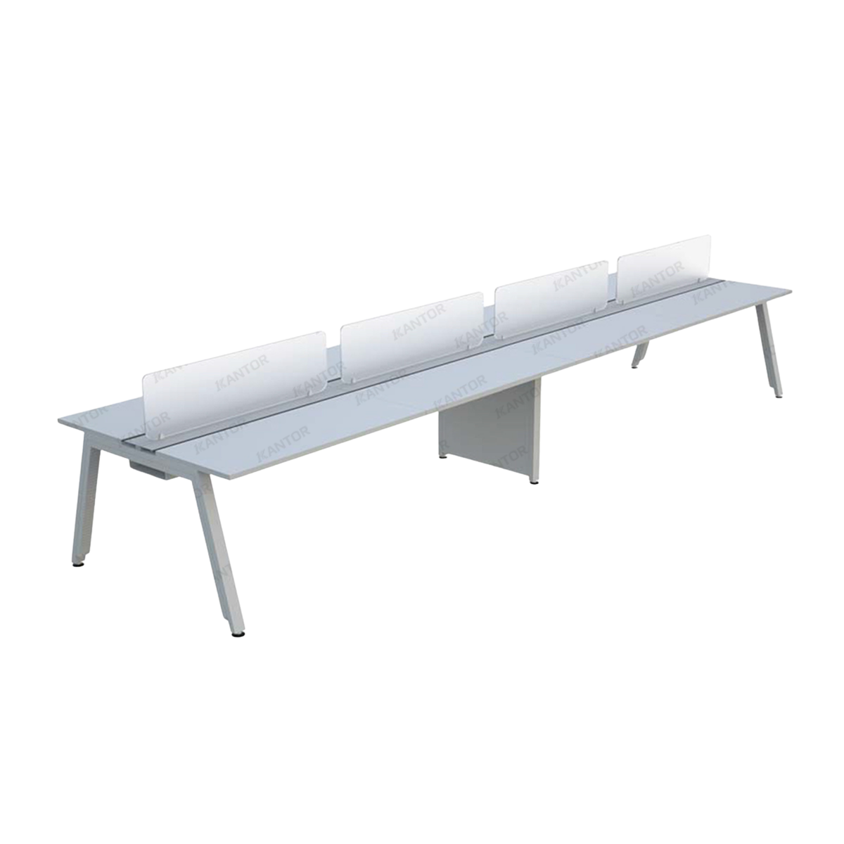 Meja Workstation FIRM Workstation Desk 8 Orang Desain minimalis untuk ruang kerja tim