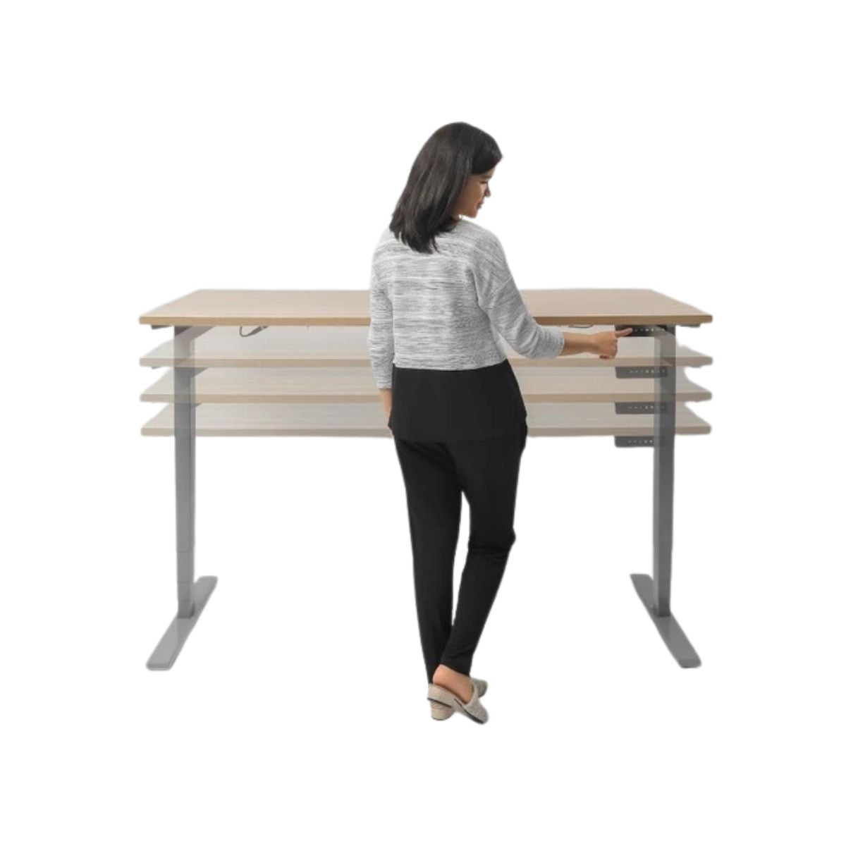 Meja Kerja Ergonomis FIRM SNO High-Adjustable Desk Meja sit stand yang nyaman