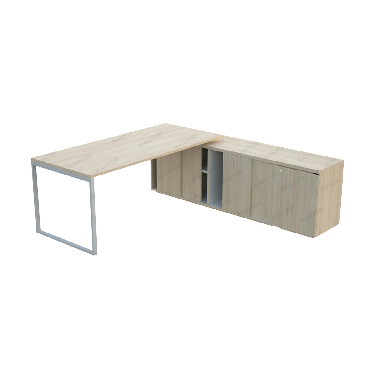 Meja Direktur FIRM SNO Director L Desk Desain premium berbentuk L