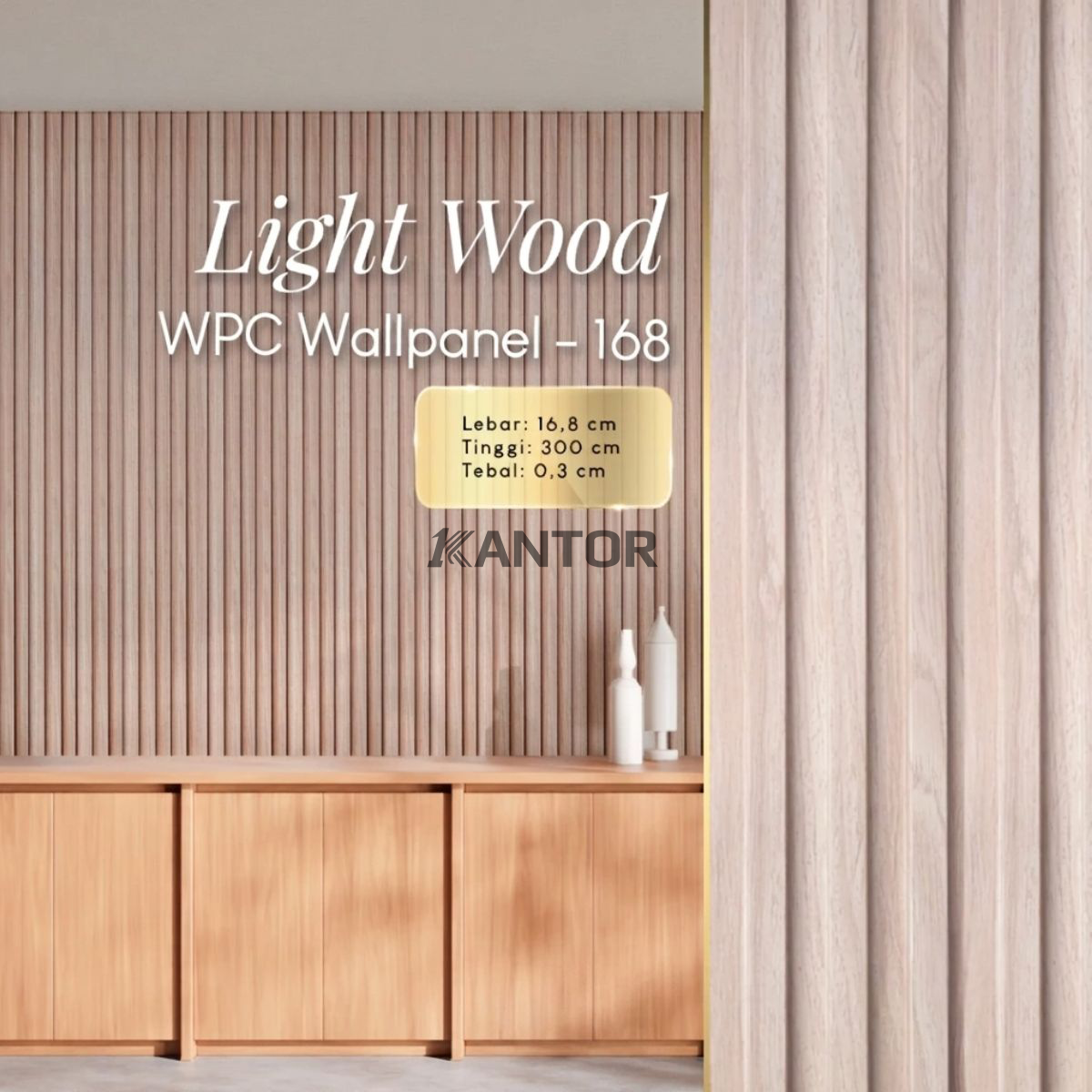 Fluted Wall Panel MEVVAH untuk interior kantor modern tersedia di 1kantor.com