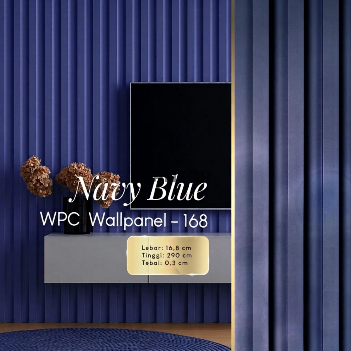 Panel dinding WPC MEVVAH untuk dekorasi interior modern tersedia di 1kantor.com