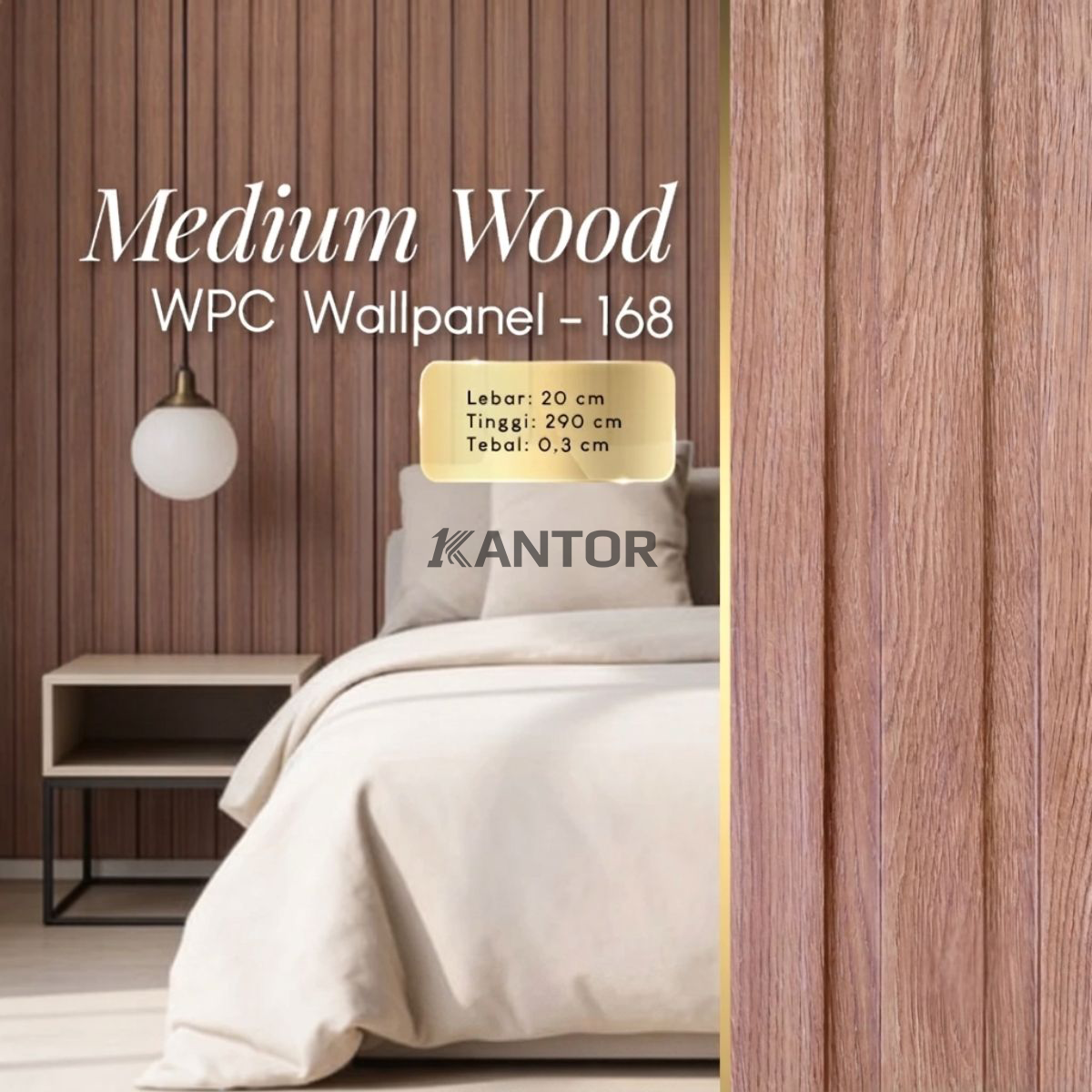 Fluted Wall Panel motif kayu untuk dinding rumah elegan tersedia di 1kantor.com